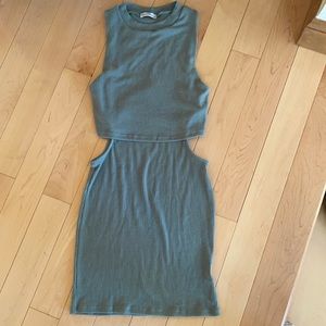 Olive green cut out dress from dainty hooligan